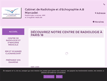 Tablet Screenshot of cabinet-radiologie-echographie-paris18.com